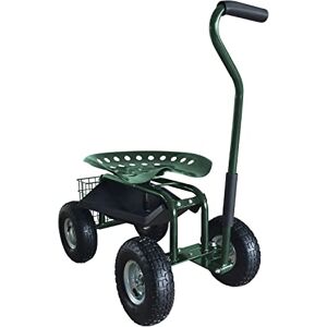 AXI AG22 Siège de Jardin sur Roues en Vert   Tabouret pour Jardinier avec bac de Rangement   Chariot pour Le Jardinage en métal avec Charge Max. 150 kg - Publicité