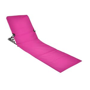 Spetebo Natte de plage pliable avec dossier Chaise longue de plage Chaise longue de jardin rose bonbon - Publicité