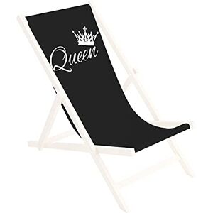 Ferocity Toile de Rechange 131x44 cm, Tissu De Remplacement De Fauteuil de Plage, Chaise Longue Pliante en Bois Motif Black Queen [119] - Publicité