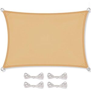 CelinaSun Voile d'ombragePare-Soleil Jardin Balcon Polyester PES Hydrofuge Rectangle 2,5 x 3,5 m Beige Sable - Publicité