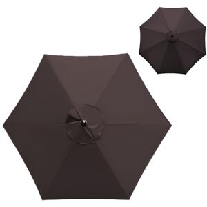 GZDXBF 6 Baleines/8 Baleines Auvent De Rechange pour Parasol   Parasol Toile De Rechange Anti-Ultraviolet   Dessus De Parasol De Rechange pour Parasol De 2 M 2,7 M 3 M (Color : Brown, Size : 6 Ribs: 2m/6.5 - Publicité