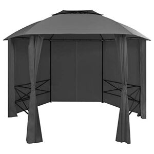 vidaXL Chapiteau Tente de Jardin avec Rideaux Tente de Réception Tente de Terrasse Imperméable Tente de Fête Tonnelle de Jardin Pavillon - Publicité