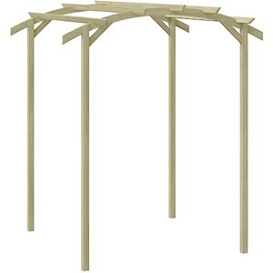 vidaXL Pin Imprégné Pergola de Jardin 180x197x210cm Rosiers Plante Grimpantes - Publicité