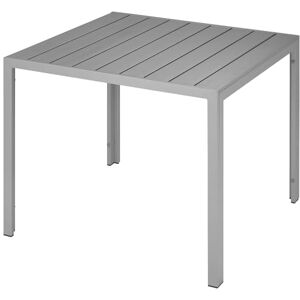 TecTake ® Table à Manger Extérieur & Intérieur en Aluminium & Aspect Bois 90 x 90 x 74,5 cm Résistante aux intempéries pour Salon de Jardin Exterieur Mobilier de Jardin Amenagement Balcon Terrasse - Publicité