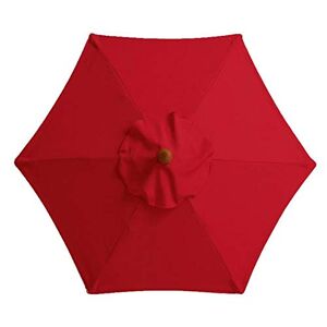 TITA-DONG Auvent de Remplacement pour Parasol de Terrasse de 6,4 M, Auvent de Parapluie D'extérieur à 6 Nervures, Toile de Rechange pour Parasol de Jardin, Grande Couverture de Rechange pour Parasol de(Rouge) - Publicité