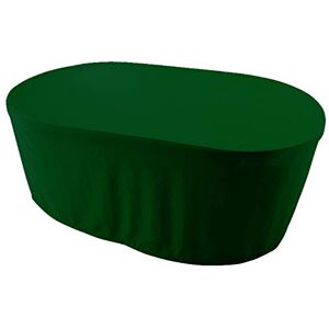 KaufPirat Premium Housse de Protection Bâche Imperméable Ovale 180x120x75 cm Mobilier de jardin housse de table de jardin couvercle de protection couvrant couverture capuche capote 900 D 500 gr ml Vert Sapin - Publicité