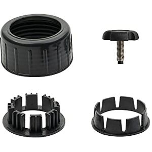 paramondo Kit de Rechange pour Pied de Parasol Standard Rond, 2 bagues d'adaptation, 1 Bouchon à vis, 1 vis moletée - Publicité