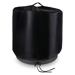 Hengme Housse de protection ronde pour brasero d'extérieur Tissu Oxford avec cordon de serrage réglable Revêtement en PVC épais (52 x 37 cm) - Publicité