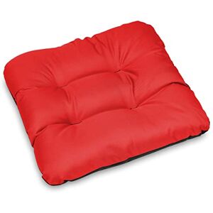 SuperKissen24. Coussin pour Chaise, Siège, Banc de Jardin, Canapé Lot de 4 Coussins 45x45 cm Bain de Soleil Intérieur/Extérieur – imperméable Rouge - Publicité