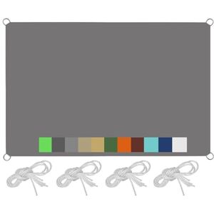 LIJIAO Voile d'ombrage Pare-Soleil Rectangulaire 6.5 x 10 m UV Résistant Contre Le Ven Toile Ombrage Auvent Imperméable pour Balcon Terrasse Extérieur avec Cordons, Gris Foncé - Publicité