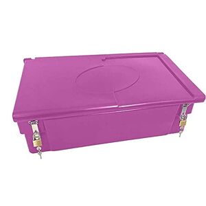 Plast'Up Rotomoulage Coffre de rangement + cadenas multiusage intérieur/extérieur 100L Couleur : violet Fabrication française - Publicité