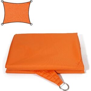 MZQMK Voile d'ombrage, voile d'ombrage rectangulaire couverture d'auvent pour terrasse, pelouse, jardin, arrière-cour, activités et installations de plein air (couleur : orange, taille : 6 x 10 m) - Publicité