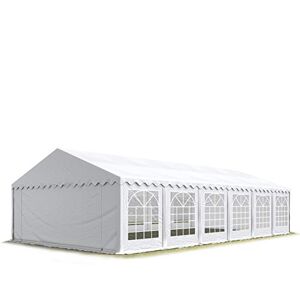 TOOLPORT Tente de réception/Barnum 6x14 m ignifugee Blanc Toile de Haute qualité PVC 700 N Economy - Publicité