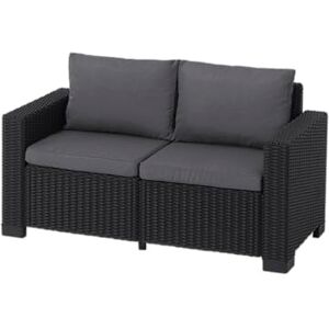 Keter California 2er Gartensofa Love Seats, Plastique, Gris, 141 x 68 x 72 cm - Publicité