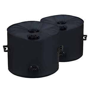 RELEDESA 2PCS 1000D Sac Poids Pied de Parasol jusqu'à 45 kg d'eau, Ronde Support de Parasol Base terrasse avec 2 poignées, diamètre 8cm pour Tente, décalé, Cantilever, extérieur, Plage (Noir) - Publicité