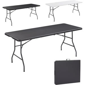 AREBOS Table de buffet pliable 182 x 74 x 74 cm Table de camping, de fête Table de jardin pliable pour jardin, terrasse et balcon 8 personnes Avec poignée de transport Anthracite - Publicité