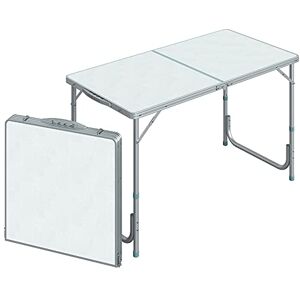 HOMCOM Table de Camping Reception Pliante Portable Pique-Nique Buffet en Aluminium - Publicité