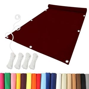 GAIFNAG Voile d'ombrage Rectangulaire 1.6 x 3.2 m Couverture de Écran Jardin 98% de Protection UV Toile Ombrage Auvent pour Patio Jardin, Terrasse, Extérieur, Vin Rouge - Publicité