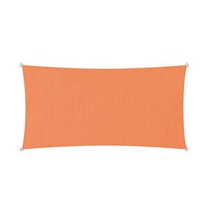 Lumaland Voile d'ombrage Cordes de Fixation incluses   Rectangulaire 2 x 4 mètres Protection Solaire   100% HDPE avec Le Filtre UV de Protection [Orange] - Publicité
