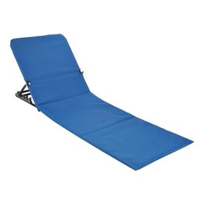 Spetebo Natte de plage pliable avec dossier Chaise longue de plage Chaise longue de jardin bleu - Publicité