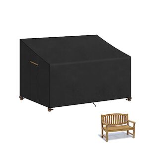 VANSHEIM Housse Banc de Jardin 2 Places Housse de Protection pour Banc de Jardin 2 Places Housse de Banc de Jardin Imperméable Housses pour Mobilier de Jardin Résiste UV Tissu Oxford 135x70x63/89cm - Publicité