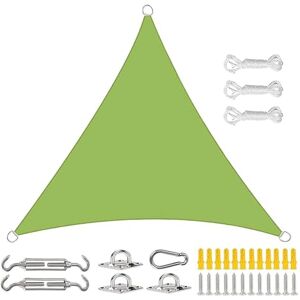 HANFEN Voile d'ombrage Ensemble D'auvent Triangulaire De Couleur Crème Auvent Étanche 2 X 2 X 2 M avec Cordes De Fixation Protection Solaire Anti-UV for Balcon, Jardin, Terrasse Et Cour (Color : Green, - Publicité