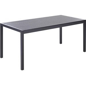 Beliani Table de Jardin Moderne pour 6 Personnes 180 x 90 cm en Aluminium Extérieur Noir Vernio - Publicité