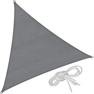 TecTake 800886 Voile d'ombrage Protection UV Solaire Toile Tendue Parasol Triangulaire Gris avec Câbles de Tension Diverses Tailles au Choix (4 x 4 x 4 m) - Publicité