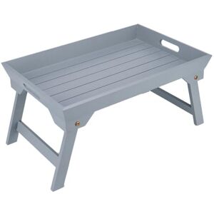 Kivvlbzeq Petite table en bois pour ordinateur portable Pour camping, pique-nique Portable Épais Durable Facile à installer Gris - Publicité