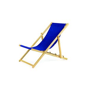 BAS Chaise longue pliante En bois Idéale pour plage et jardin Bleu - Publicité