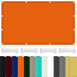 JIAHAO Voile d'ombrage pour Balcon Brise Vue 0.8 x 1 m UV Protection 98% Toile d'ombrage Auvent Imperméable Polyester pour Patio Jardin, Terrasse, Balcon, Orange - Publicité