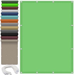 HOKXUAN Voile d'ombrage 1.5 x 1.8 m Rectangulaire Voile d'ombrage Extérieur Terrasse Jardin Protection UV 98% Polyester avec Oeillets et Corde, Vert Tendre - Publicité