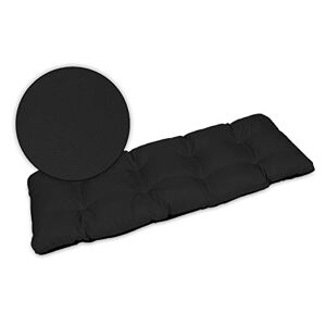 SuperKissen24. Coussin Dossier pour Banc de Jardin Canapé 180x50 cm Intérieur/Extérieur – imperméable Noir - Publicité