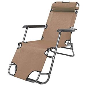 AMANKA D&S Vertriebs Chaise de Camping Pliante Beige 153 x 60 cm - Publicité