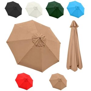 TZUFA Toile De Rechange pour Parasol D'extérieur avec 6 Baleines/8 Baleines Remplacez L'ancien Auvent Housse De Rechange pour Parasol pour Jardin, Terrasse, Marché (Color : Brown, Size : 2.7m/6-ribs) - Publicité