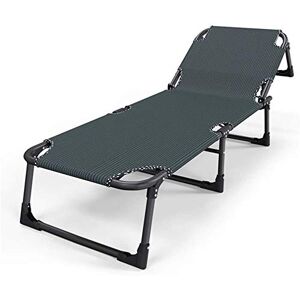 CZPLG Chaise Longue en métal légère, Chaise Longue Pliante de Jardin, Charge Statique, résistante à la Rouille, avec Tissu synthétique Respirant, réglage du Dossier à 4 Positions, 150 kg Maximum présen - Publicité