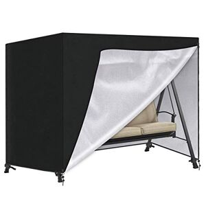 SanGlory Housse Balancelle Jardin Exterieur Housse de Balancelle 3-4 Places Imperméable Bâche de Protection pour Balancelle avec Fermeture Éclair, Anti-UV, Coupe-Vent, 250x150x160cm - Publicité