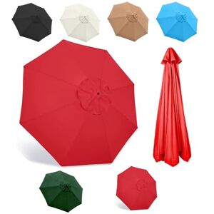 TZUFA Toile De Rechange pour Parasol D'extérieur avec 6 Baleines/8 Baleines Remplacez L'ancien Auvent Housse De Rechange pour Parasol pour Jardin, Terrasse, Marché (Color : Red, Size : 2.7m/8-ribs) - Publicité