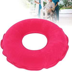 Brrnoo Coussin D'air de Soulagement de la Pression pour les Personnes âgées, Coussin de Siège Gonflable à L'air épaissir le Flocage Coussin de Chaise Portable Rond et Respirant pour Fauteuil(Rouge rond) - Publicité