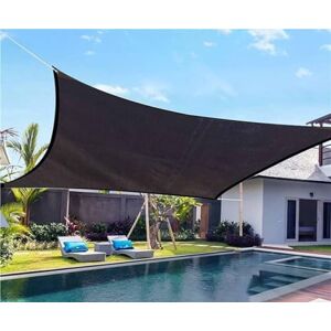 SOKTDO Auvent Pare-Soleil Extérieur Voiles D'ombrage Auvent Pare-Soleil Extérieur Respirant 95% Bloc UV Auvent Pare-Soleil Rectangle Auvent D'ombrage for Patio Jardin (Color : Black, Size : 13.12 * 26.25ft) - Publicité