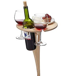 LootenKun Table à Vin Pliante Extérieure,Tabletable à Vin Pliante Table De Pique-Nique Portable, Support De Verre à Vin, Table Pliante pour L'Extérieur Jardin Voyage à Vin Pliante Table De Pique-Nique Portable - Publicité