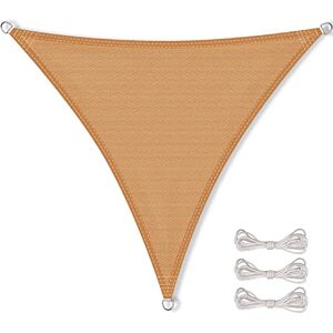 CelinaSun Voile d'ombragePare-Soleil Jardin Balcon Polyéthylène HDPE Respirant Triangle 4,6 x 4,6 x 4,6 m Beige Sable - Publicité