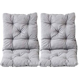 Ambientehome Lot de 2 Coussins Haut Dossier HANKO pour Fauteuil de Jardin, Coton, ca. 98 x 50 x 8 cm, Ton Gris Clair, 2 Unité 1 - Publicité