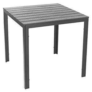 VERDELOOK Linea Tenerife Table carrée Effet bois 78 x 78 x (H) 74 cm. Publicité