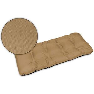 SuperKissen24. Coussin Dossier pour Banc de Jardin Canapé 120x50 cm Intérieur/Extérieur – imperméable Beige - Publicité