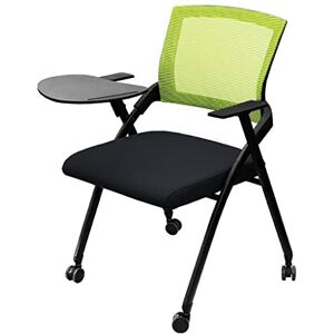 DANBOOL Chaise d'extérieur pliante de jardin, chaise de formation avec plateau de table, chaise de conférence avec bras de tablette avec tableau d'écriture, chaise gigogne mobile avec bras de tablette à - Publicité