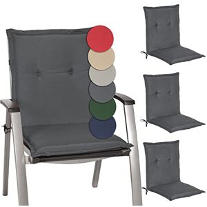 Beautissu Coussins de Jardin de Chaise Loft NL Gris Graphite Set de 4-100x50x6cm – Coussin Exterieur Jardin épais & Confortable – Coussin Dossier Bas - Publicité