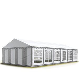 TOOLPORT 6x12 m Tente de réception/Barnum Gris-Blanc Toile de Haute qualité PVC 700 N - Publicité