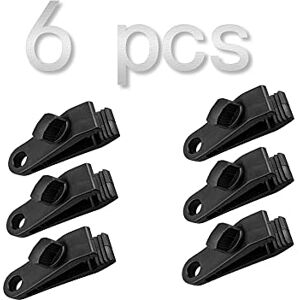 GQC 6Pcs Pince à pince pour bâche, ensemble de pinces à bâche résistantes Pince pour auvent instantané pour tentes Tarp Caravan Garden Shade Housse de, noir (6) - Publicité