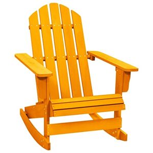 vidaXL Chaise à Bascule de Jardin Adirondack Fauteuil de Patio Chaise de Terrasse Fauteuil de Jardin Siège d'Extérieur Orange Bois de Sapin - Publicité